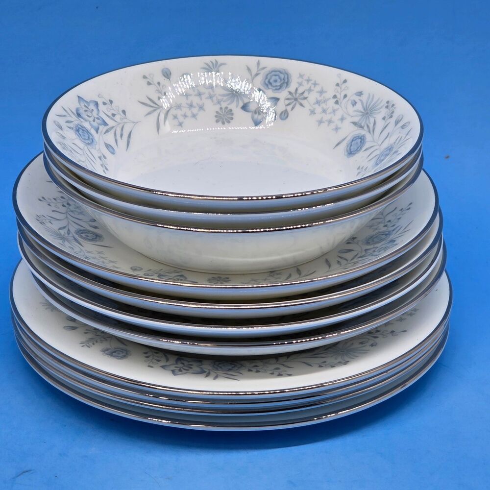 Wedgwood Belle Fleur Bone China Bread Dessert Plates Sauce Bowls and Saucers Lot